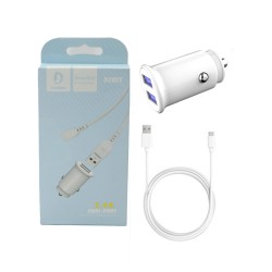 ADAPTADOR DE CARREGADOR DE CARRO DENMEN DZ01T DUAL USB 5V/2,4A BRANCO ADAPTADOR DE CARREGADOR DE CARRO DENMEN DZ01T DUAL USB 5V/2,4A BRANCO